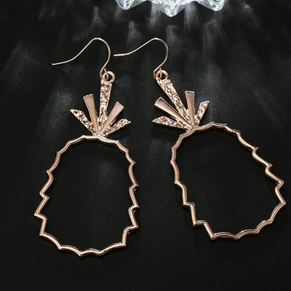 Pineapple Dangle Earrings - Picture 2 of 2
